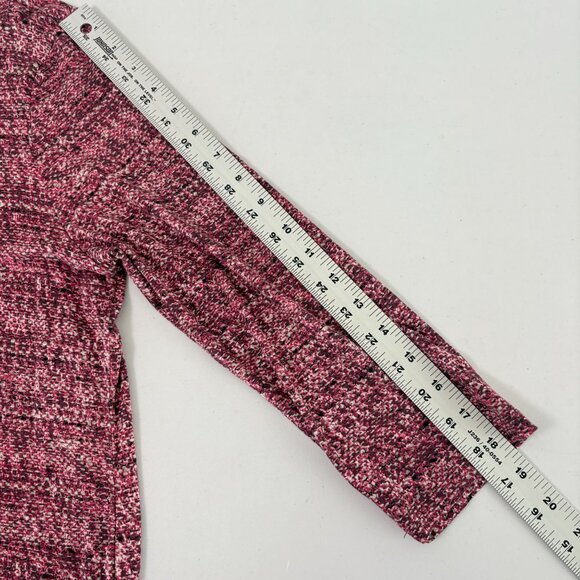 Rose + Olive Top Size XL Pink Gray Print 3/4 Sleeve Stretch Pullover NWT - Picture 9 of 11